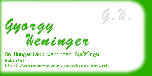 gyorgy weninger business card